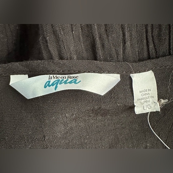 La vie en rose, black beach, cover-up size large - Picture 5 of 6